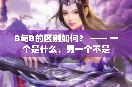 B与B的区别如何？ —— 一个是什么，另一个不是