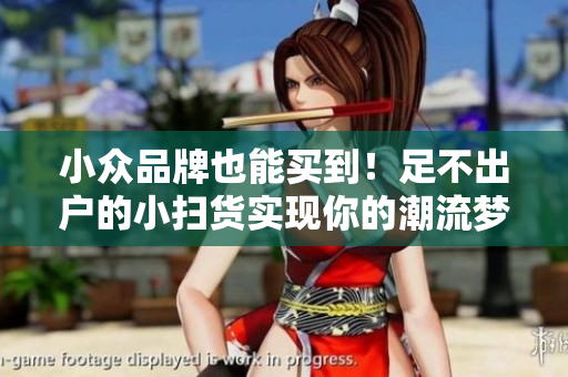 小众品牌也能买到！足不出户的小扫货实现你的潮流梦想