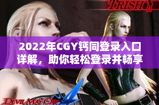 2022年CGY钙同登录入口详解，助你轻松登录并畅享服务